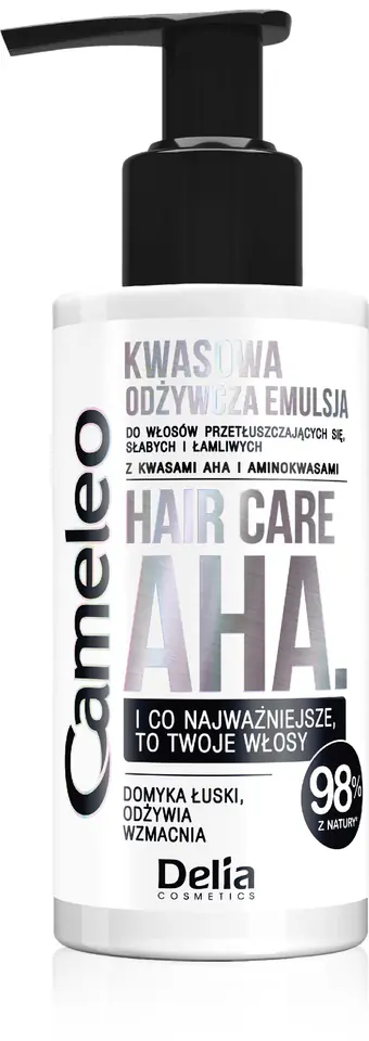 ⁨Delia Cosmetics Cameleo Hair Care AHA Kwasowa Odżywcza Emulsja do włosów 150ml⁩ w sklepie Wasserman.eu