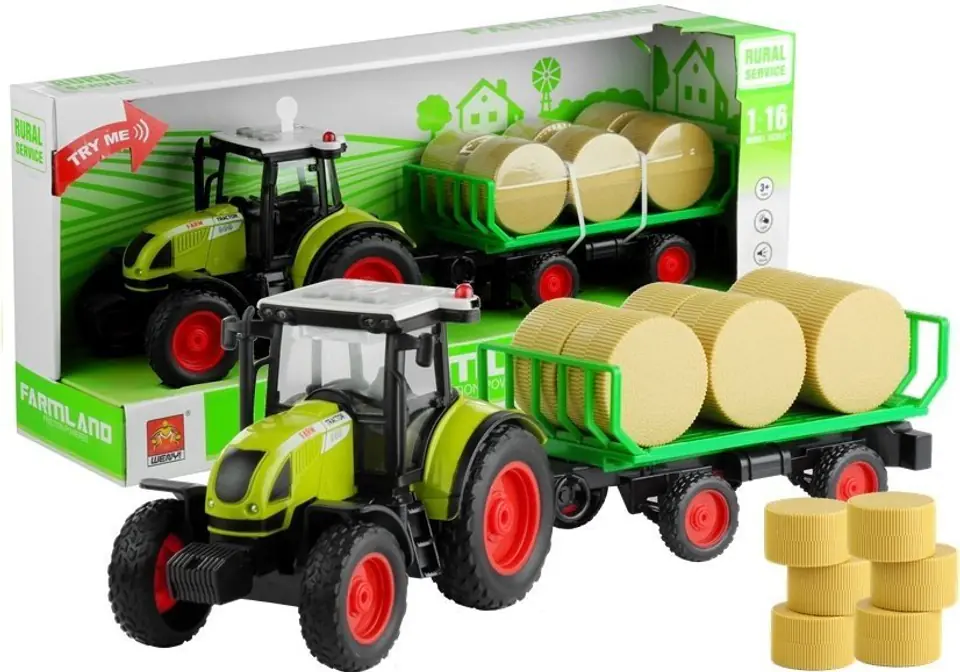 ⁨Traktor z Przyczepką z Sianem Świeci Gra 37,5 cm⁩ w sklepie Wasserman.eu