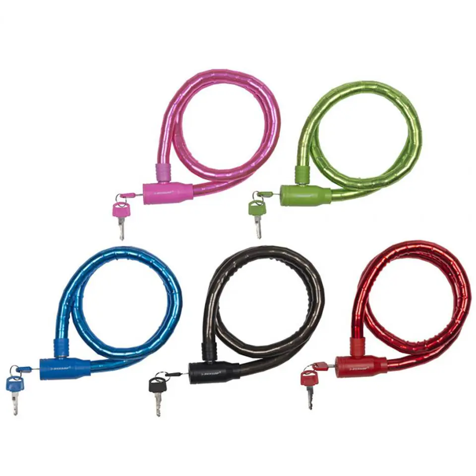 Zapięcie rowerowe Dunlop cable lock D18mm 80 cm ST 5ass 63749 w sklepie Wasserman.eu