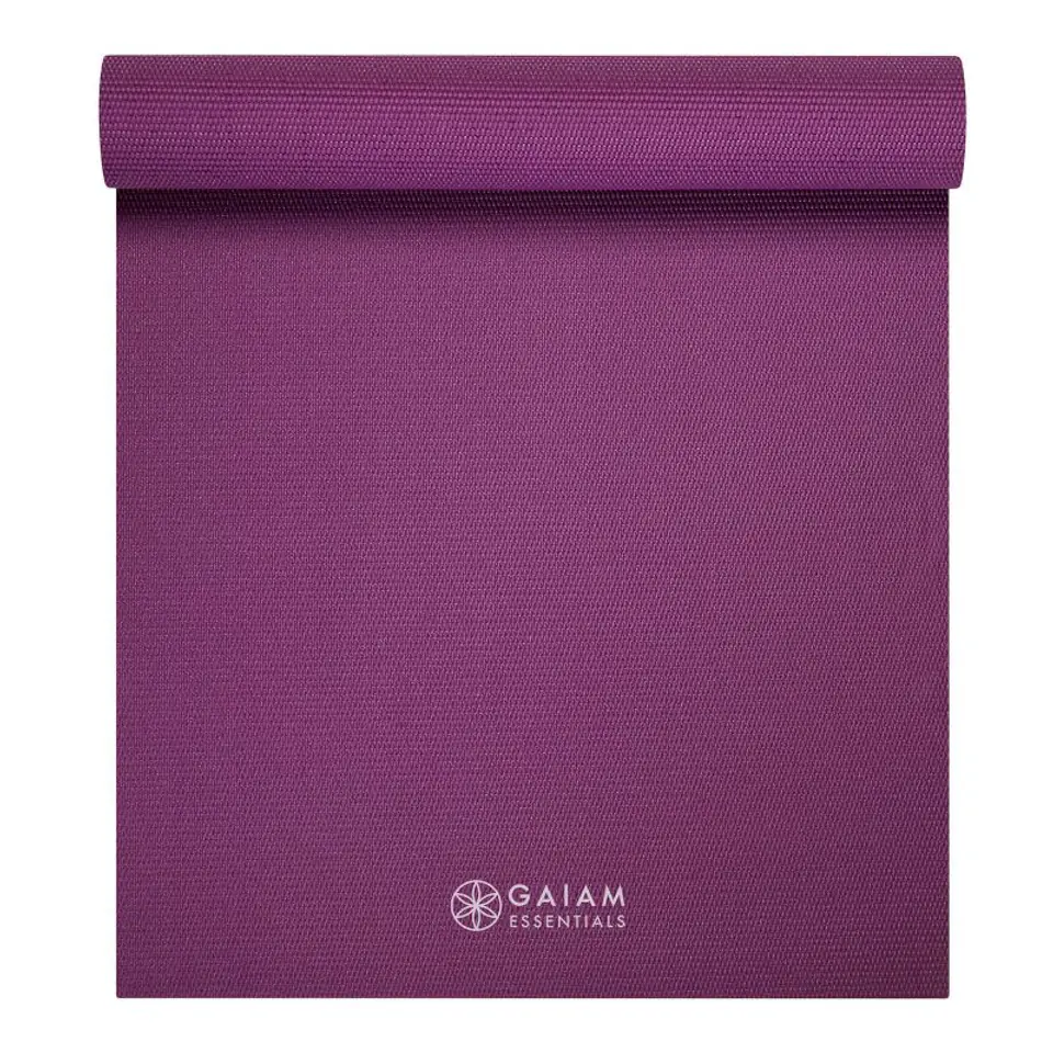 Mata do Jogi Gaiam Essentials 6 mm z paskiem (kolor Fioletowy) w sklepie Wasserman.eu