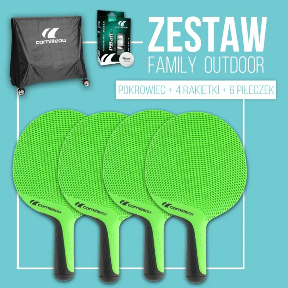 ⁨CORNILLEAU ZESTAW FAMILY PACK OUTDOOR (kolor Zielony)⁩ w sklepie Wasserman.eu