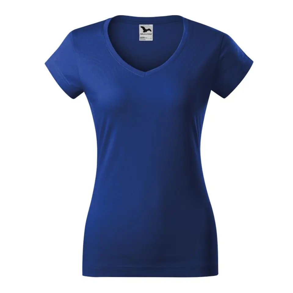 ⁨Koszulka Malfini Fit V-neck W (kolor Niebieski, rozmiar M)⁩ w sklepie Wasserman.eu