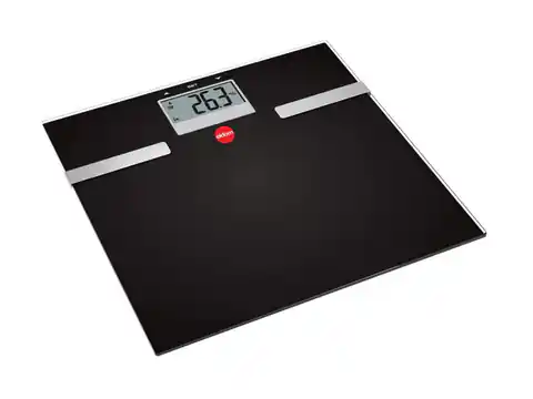 ⁨Waga łazienkowa ELDOM TWO130 CZARNY   150kg  Pomiar BMI  tkanki tłuszcowej⁩ w sklepie Wasserman.eu