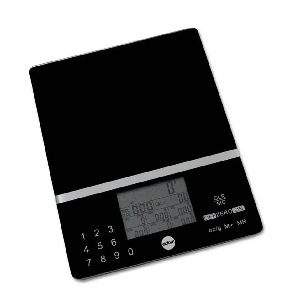 ⁨ELDOM DWK200 kitchen scale with calories and cholesterol⁩ at Wasserman.eu