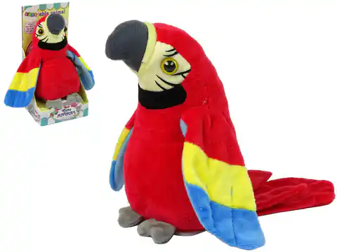 ⁨Interaktywna Gadająca Papuga Czerwona Powtarzająca Słowa⁩ w sklepie Wasserman.eu