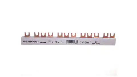 ⁨Szyna łączeniowa 3P 80A 16mm2 widełkowa (12mod.)3F S12 3F-10 45.321⁩ w sklepie Wasserman.eu