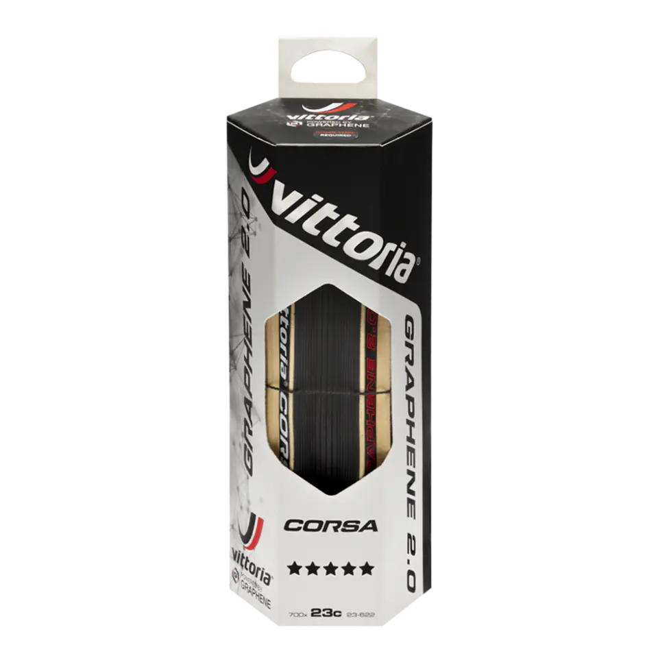 ⁨Szytka szosowa Vittoria Corsa G2.0 700x23C, czarno-beżowa⁩ w sklepie Wasserman.eu