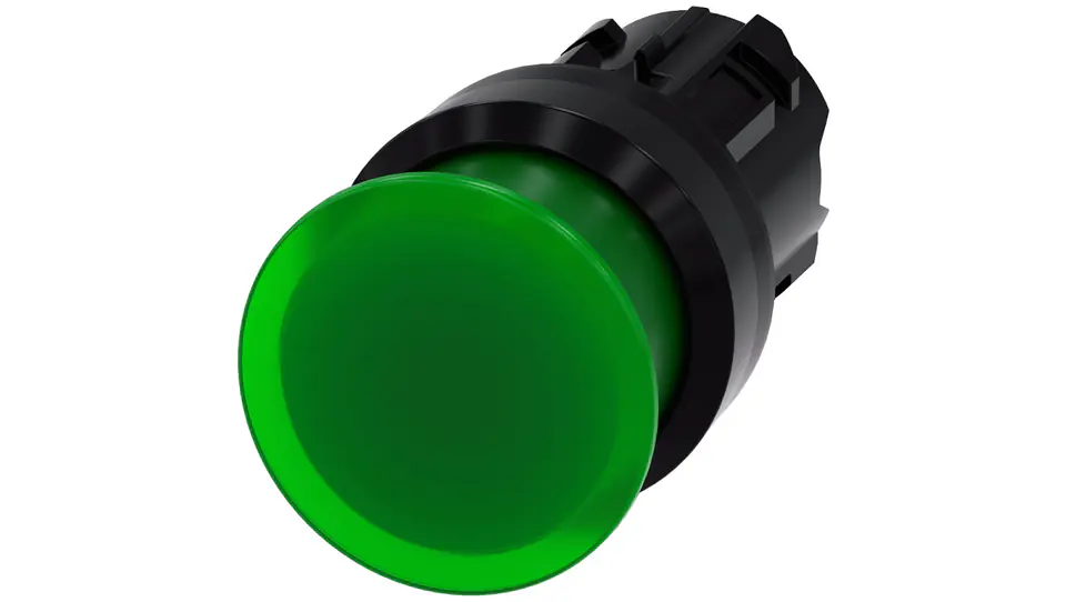 ⁨Przycisk grzybkowy podświetlany 22mm okrągły tworzywo zielony 30mm z samopowrotem 3SU1001-1AD40-0AA0⁩ w sklepie Wasserman.eu