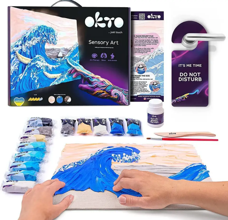 ⁨Creative Kit Creating Masterpieces with Hand Big Wave in Kanawaga / Big Wave in Kanawaga 30x40cm 10004⁩ at Wasserman.eu