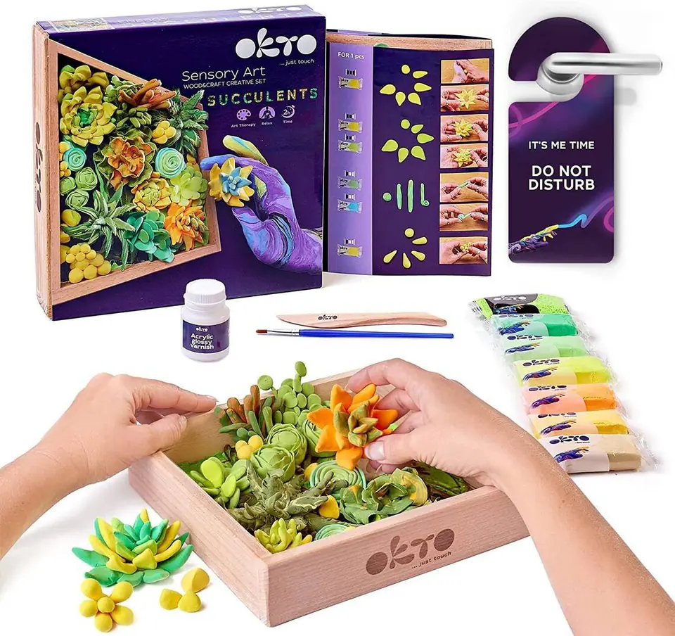 ⁨Wood&Craft DIY Succulent Kit 21x21cm Energy 10009⁩ at Wasserman.eu