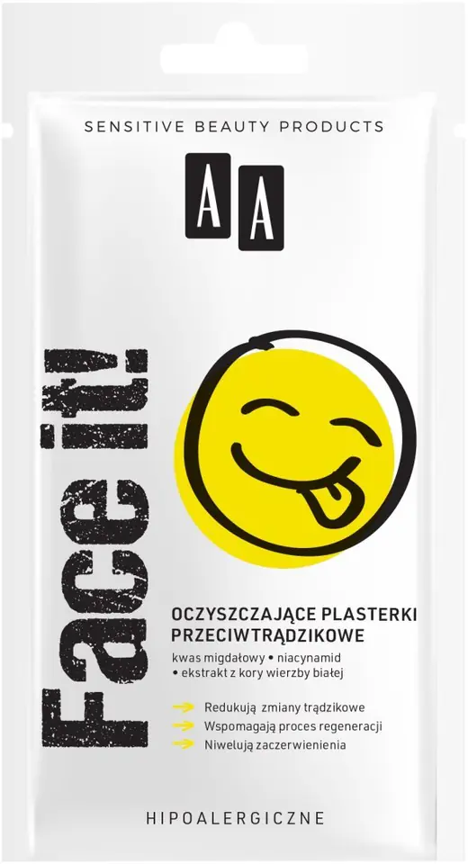 ⁨AA Face It! Oczyszczające Plasterki przeciwtrądzikowe 1op.-24szt⁩ w sklepie Wasserman.eu