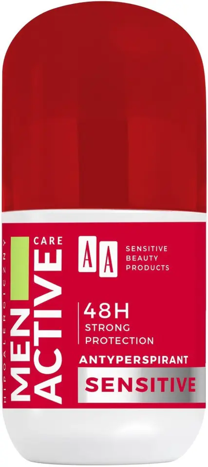 AA Men Active Care Dezodorant antyperspirant roll-on Sensitive 50ml w sklepie Wasserman.eu