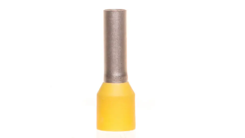 ⁨Końcówka tulejkowa izolowana 6mm2 żółta długość 12mm 216-208 /100szt./⁩ w sklepie Wasserman.eu
