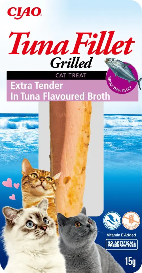 ⁨INABA Grilled Tuna Extra tender in tuna flavoured broth - Katze behandeln - 15 g⁩ im Wasserman.eu