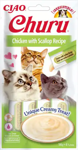 ⁨INABA Churu Chicken with Scallop Recipe - Katze behandeln - 4x14 g⁩ im Wasserman.eu