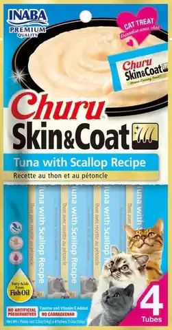 ⁨INABA Churu Skin&Coat Tuna with scallop recipe - Katze behandeln - 4x14 g⁩ im Wasserman.eu