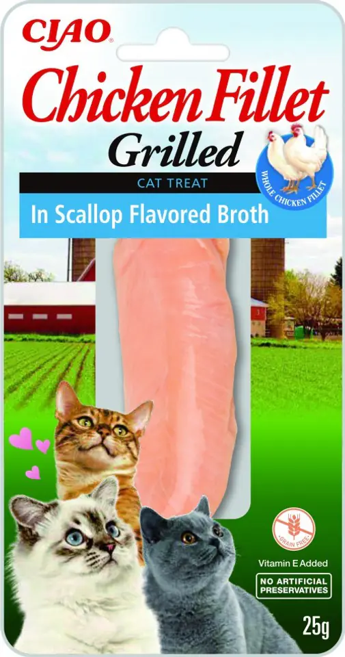 ⁨INABA Grilled Chicken Extra tender fillet in scallop flavored broth - cat treats - 25 g⁩ at Wasserman.eu