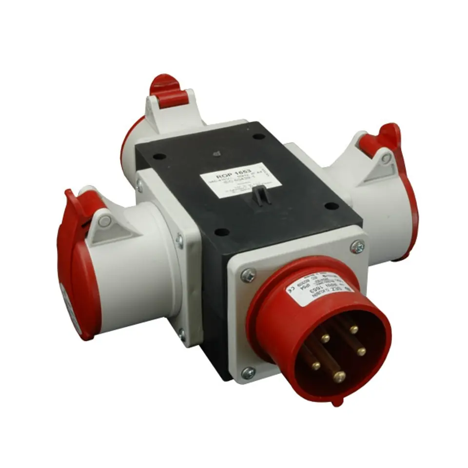 ⁨3-phase splitter WEJ1X16A/5P, WYJ3X16A/5P, IP44⁩ at Wasserman.eu