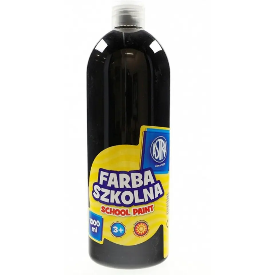 ⁨Farba plakatowa szkolna 1000ml czarna 301217055 ASTRA⁩ w sklepie Wasserman.eu