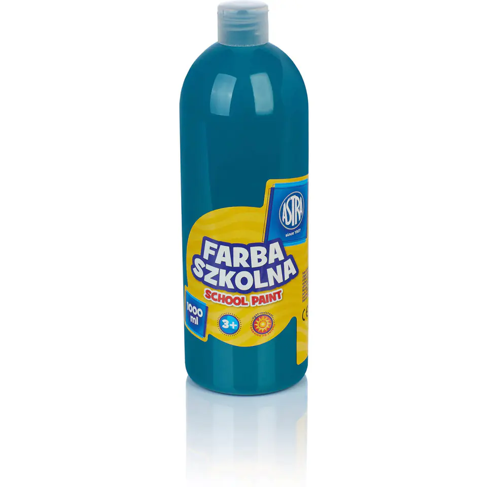 ⁨Farba szkolna Astra 1000 ml - turkusowa 301217064 ASTRA⁩ w sklepie Wasserman.eu