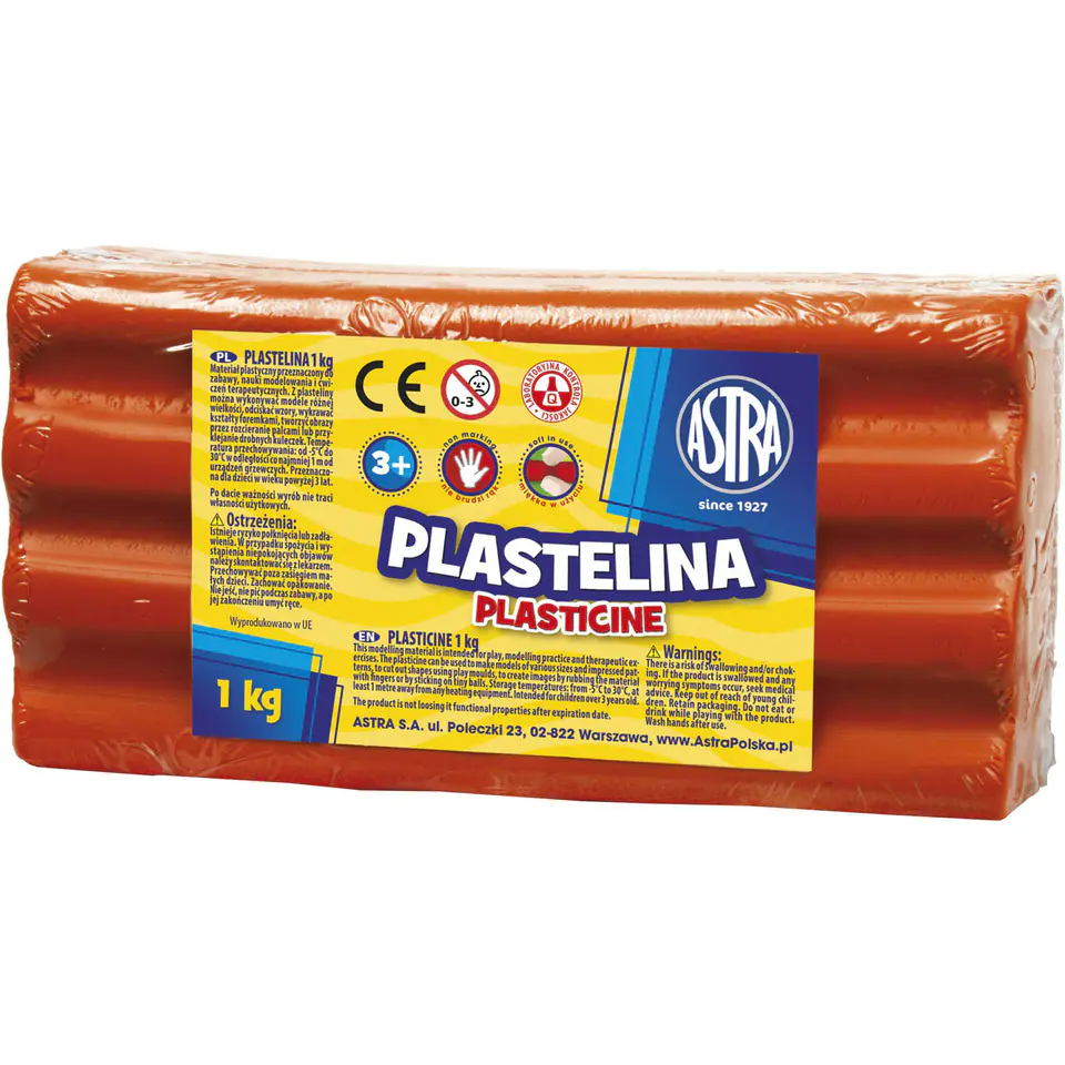 ⁨Plastelina Astra 1 kg czerwona 303111006 ASTRA⁩ w sklepie Wasserman.eu