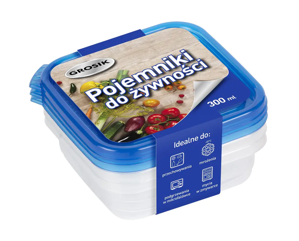 Sarantis Jan Niezbędny Grosik Pojemniki na żywność 300ml 3szt w sklepie Wasserman.eu