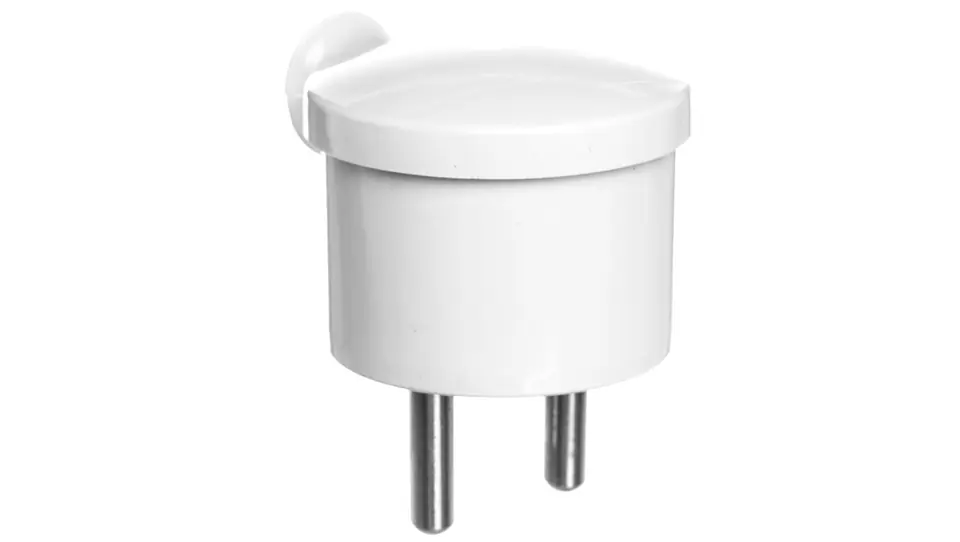⁨Angled plug MINI b/u 16A 250V removable white WT-10/WHITE⁩ at Wasserman.eu