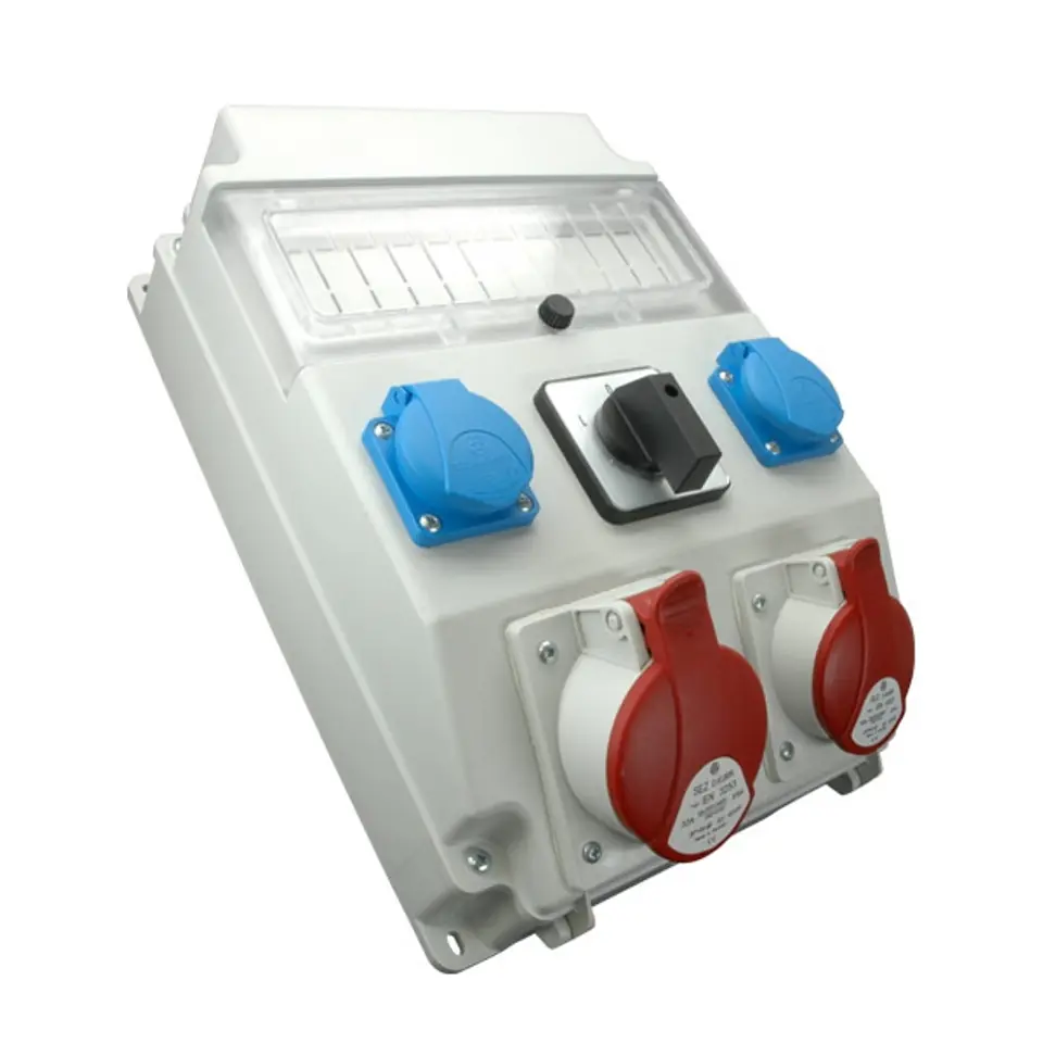 ⁨Switchgear 1x32A/5P, 1x16A/5P, 2x250V, window, switch L-0-P⁩ at Wasserman.eu