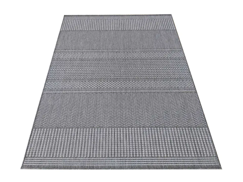 ⁨Dywan sznurkowy dwustronny ZARA 12 szary : Kolor - szary, Rozmiar - 200 x 290 cm⁩ w sklepie Wasserman.eu