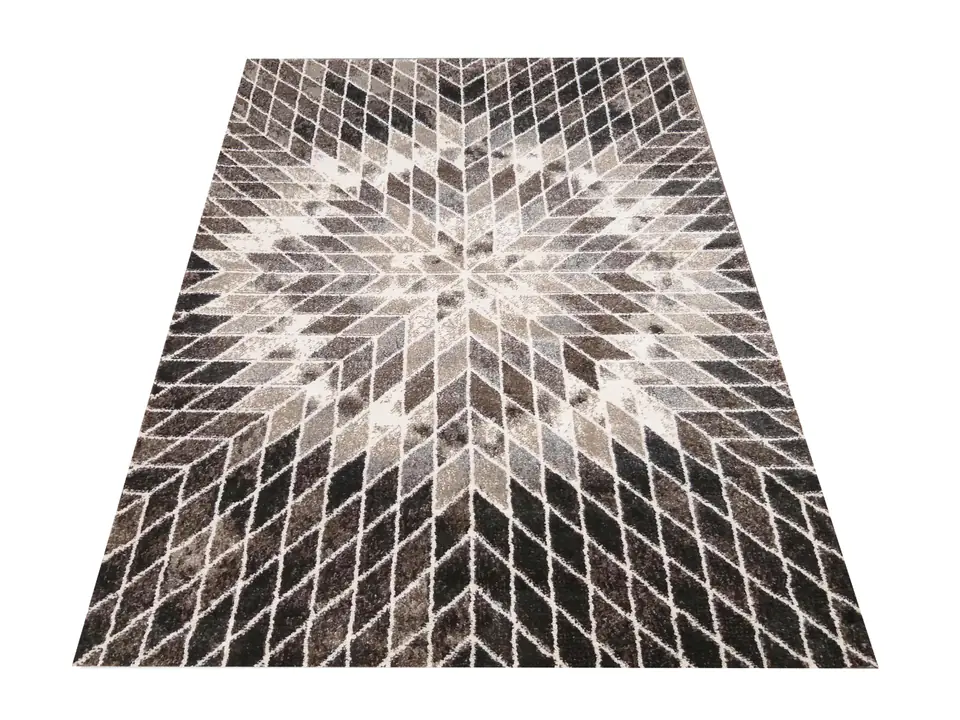 ⁨Dywan Nowoczesny Panamero 10 - Brązowy : Kolor - brązowy, Rozmiar - 60 x 100 cm⁩ w sklepie Wasserman.eu
