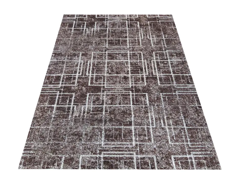 ⁨Dywan Nowoczesny Panamero 09 -Brązowy : Kolor - brązowy, Rozmiar - 60 x 100 cm⁩ w sklepie Wasserman.eu