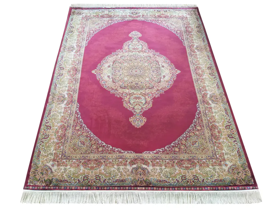 ⁨Dywan Ekskluzywny Qum Silk 01 Red : Kolor - czerwony, Rozmiar - 160 x 230 cm⁩ w sklepie Wasserman.eu