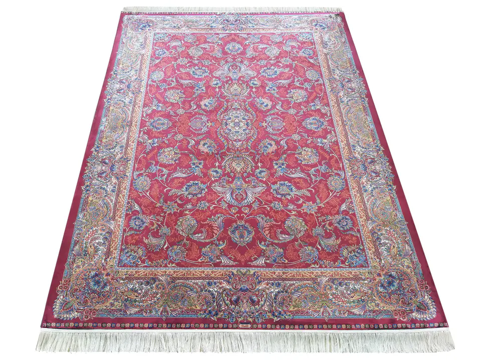 ⁨Dywan Ekskluzywny Qum Silk 08 Red : Kolor - czerwony, Rozmiar - 160 x 230 cm⁩ w sklepie Wasserman.eu