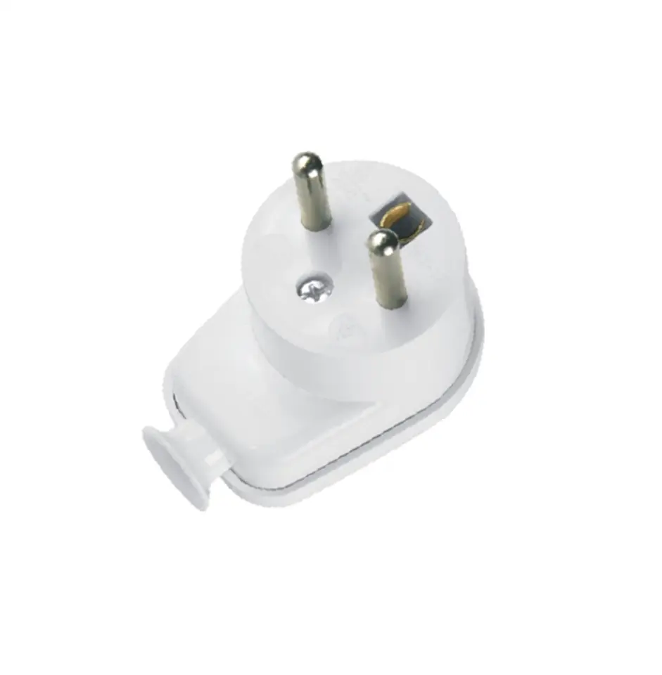 ⁨Angled plug z/u 16A 250V detachable white WT-16/WHITE⁩ at Wasserman.eu