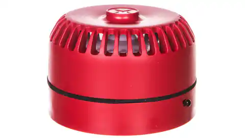 ⁨Sygnalizator akustyczny ROLP 9-28VDC 102dB czerwony płytki 32 tony CNBOP ROLP/SV/R/S 540501FULL-0389X⁩ w sklepie Wasserman.eu