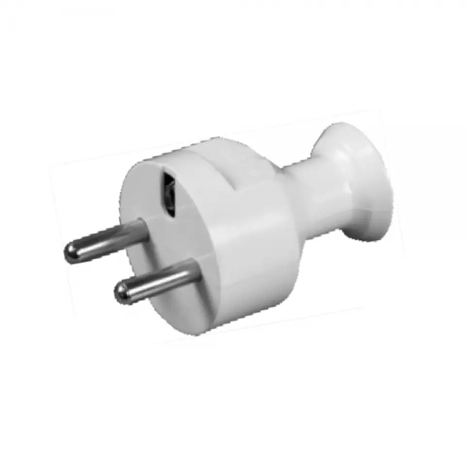 ⁨Straight plug 2P+Z, white⁩ at Wasserman.eu