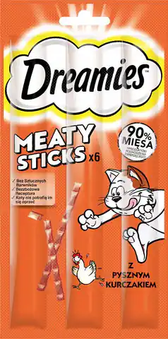 ⁨DREAMIES Meaty Sticks Chicken - cat treats - 30 g⁩ at Wasserman.eu