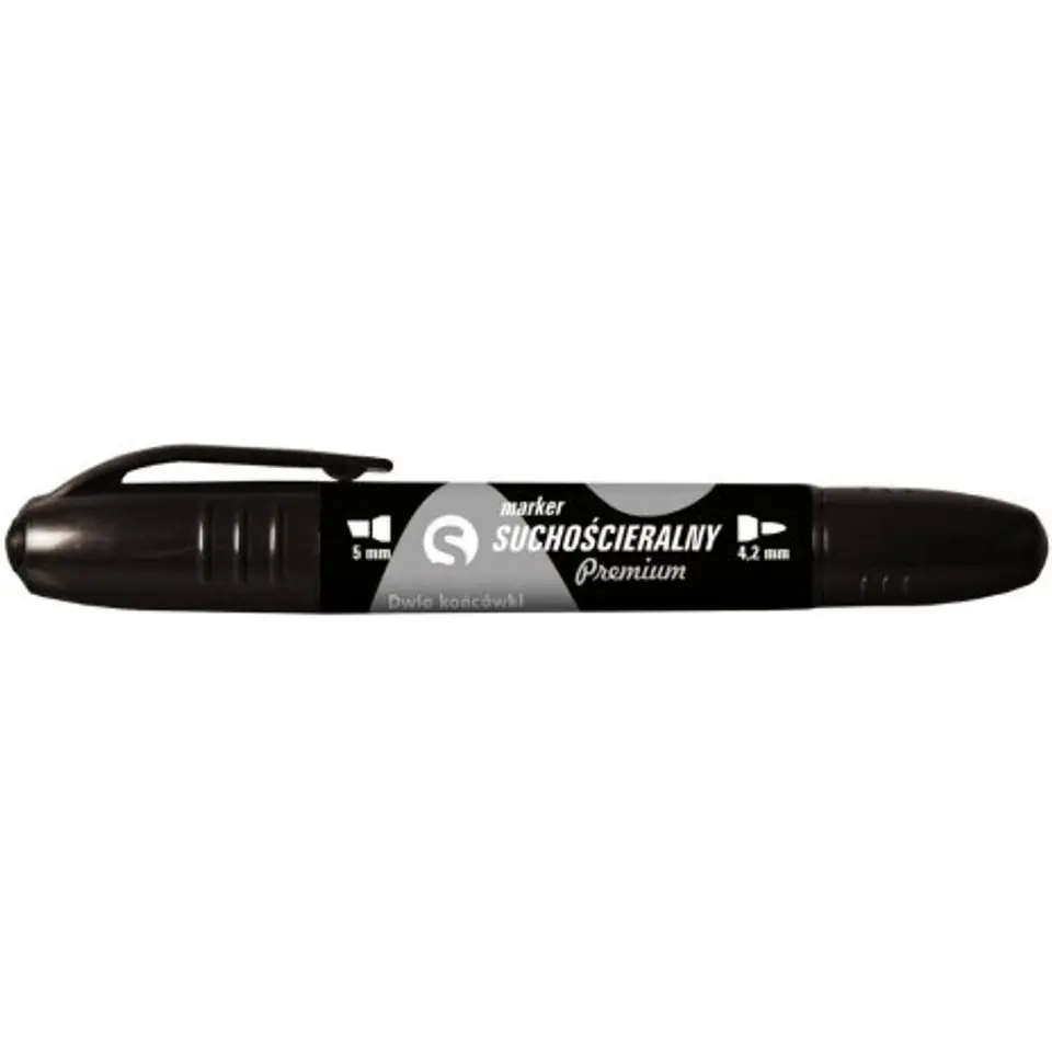⁨Marker suchościeralny dwustronny czarny KM504-V2 TETIS 5mm/4.2mm⁩ w sklepie Wasserman.eu