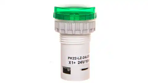 ⁨Lampka kompaktowa zielona PK22-LZ-24-LED AC/DC⁩ w sklepie Wasserman.eu