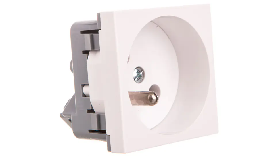 ⁨Single socket 16A 2P+Z white QP 45X45 HB⁩ at Wasserman.eu