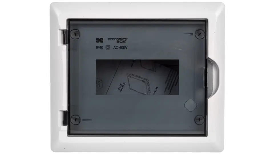 ⁨Rozdzielnica modułowa 1x8 n/t ECONOMIC BOX RN 1/8 drzwi transparentne (N+PE) IP40 2502-01⁩ w sklepie Wasserman.eu