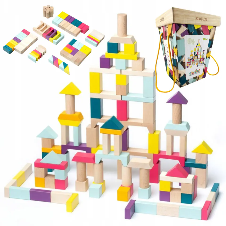 ⁨Wooden Blocks 100el 15184 Cubika⁩ at Wasserman.eu