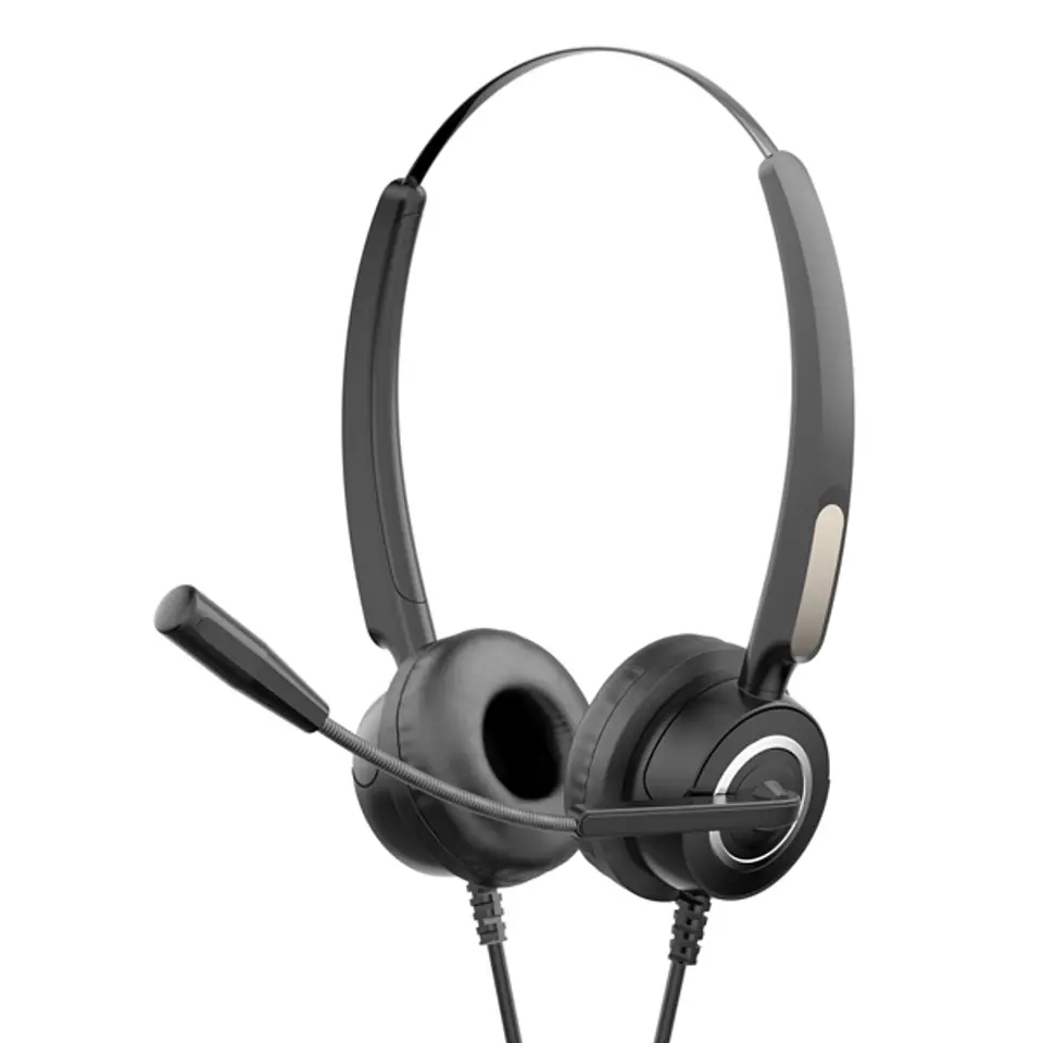 ⁨HP DHE-8000, Call Center headset, regulacja głośności, czarna, USB (2.0)⁩ w sklepie Wasserman.eu