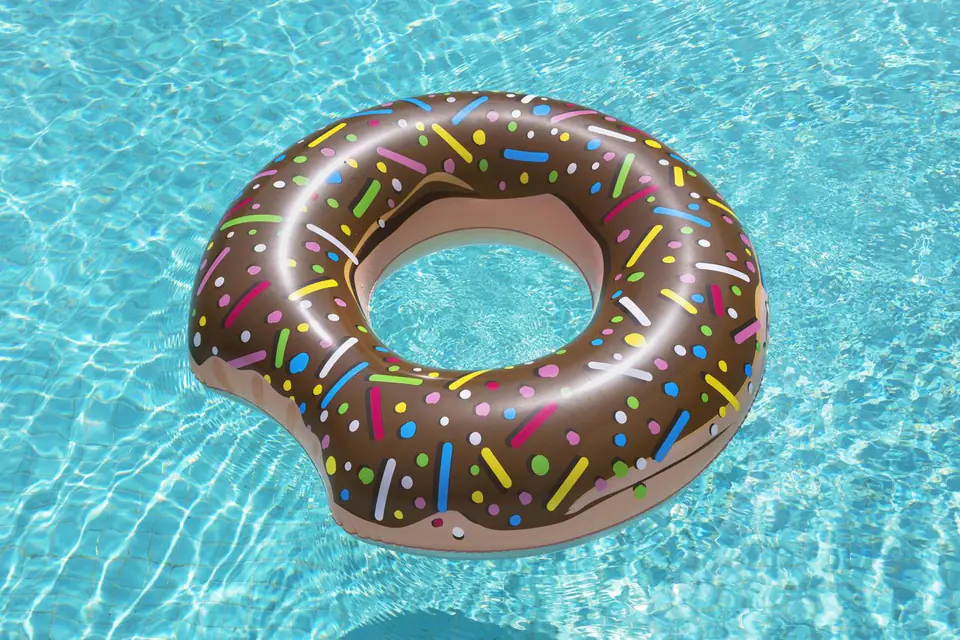 ⁨Kółko do pływania koło dmuchane BESTWAY 36188 donut brązowe 107cm⁩ w sklepie Wasserman.eu