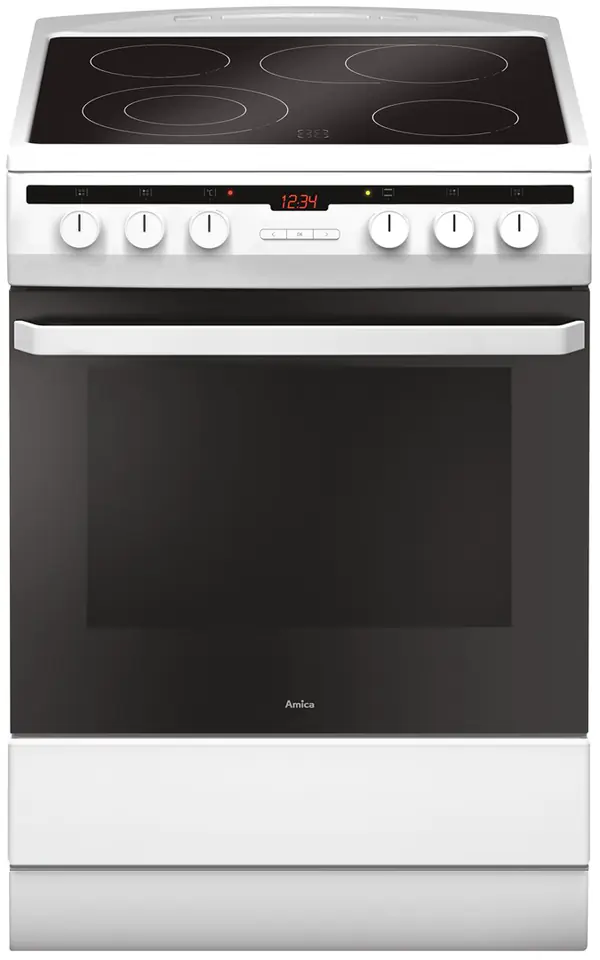 ⁨Amica 618CE3.434HTaKDQ(W) Freestanding cooker Electric Ceramic White A⁩ at Wasserman.eu