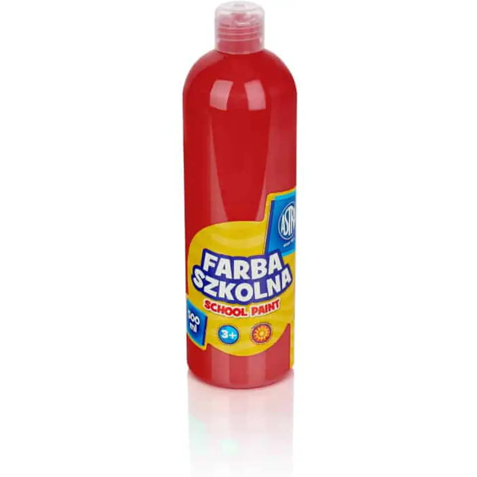 ⁨Farba szkolna Astra 500 ml - czerwona 83410921 ASTRA⁩ w sklepie Wasserman.eu