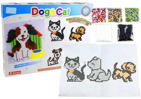 ⁨Zestaw Koralików do Tworzenia Mozaiki Pies i Kot⁩ w sklepie Wasserman.eu