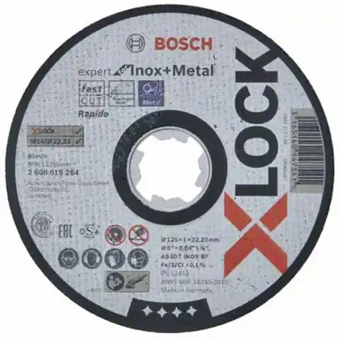⁨TARCZA TNĄCA X-LOCK INOX+METAL 125*1*22.23⁩ w sklepie Wasserman.eu