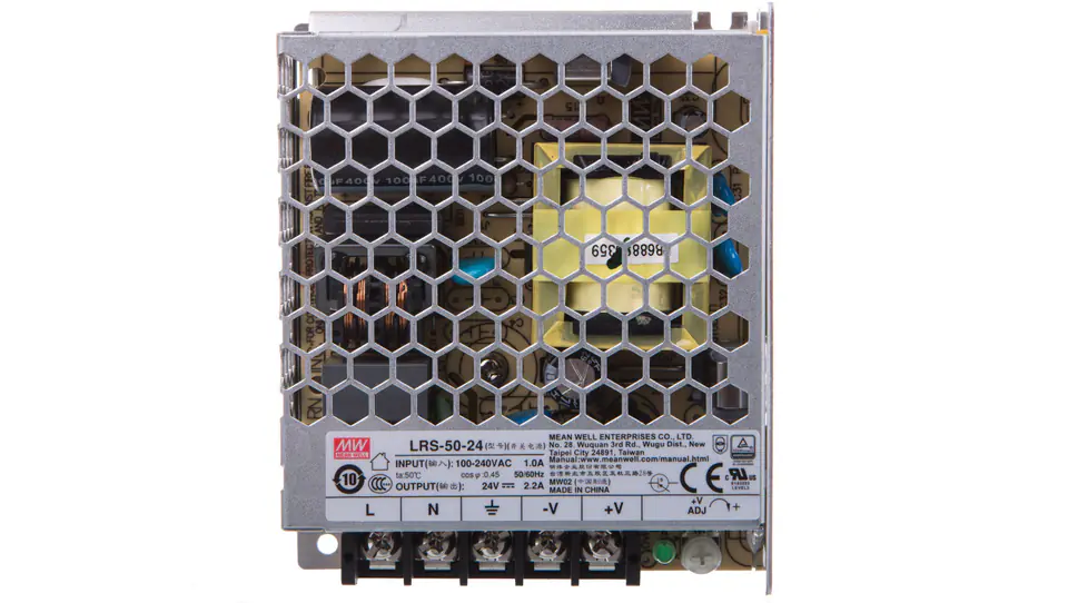 Zasilacz do montażu wewnętrznego 24V 2,2A 53W LRS-50-24 w sklepie Wasserman.eu