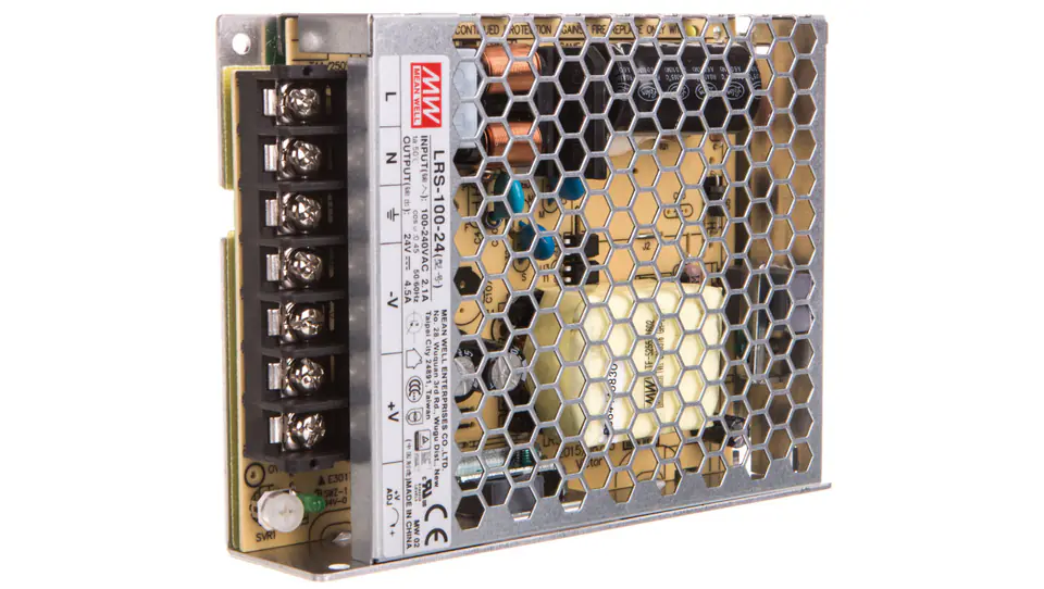 Zasilacz do montażu wewnętrznego 24V 4,5A 108W LRS-100-24 w sklepie Wasserman.eu